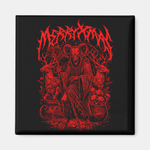 Merry Xmas Heavy Metal Band Parody Death Metal Vin Magnet