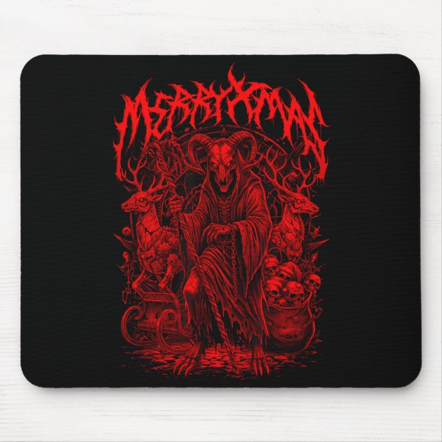 Merry Xmas Heavy Metal Band Parody Death Metal Vin Mouse Pad (Front)