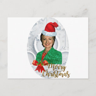 merry xmas Hillary clinton Holiday Postcard