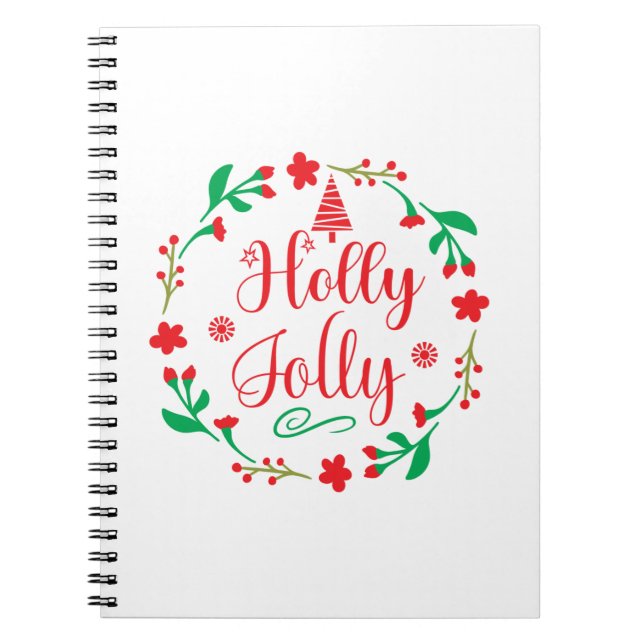 Merry Xmas Holly Jolly Notebook (Front)