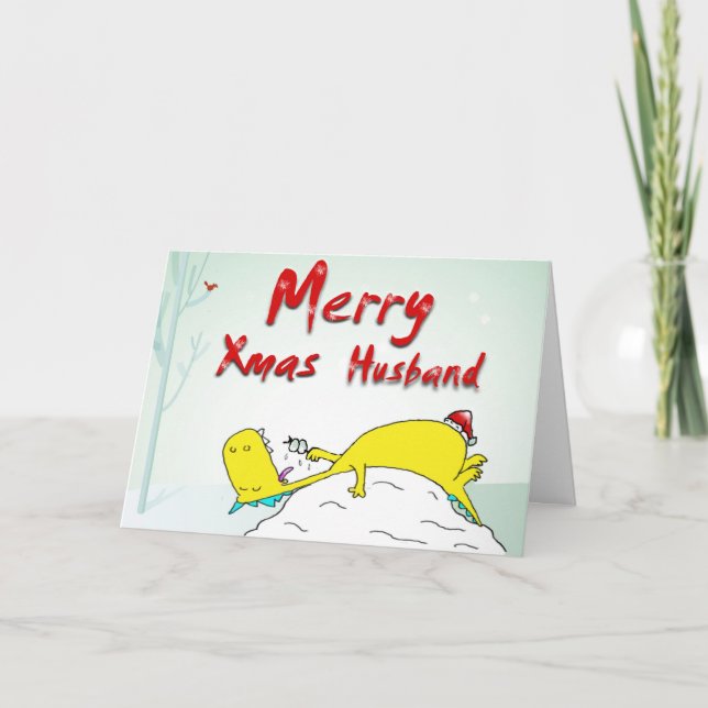 merry xmas husband holiday card (Front)