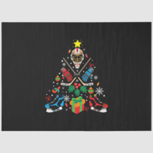 Merry Xmas Ice Hockey Christmas Tree Tissue Paper