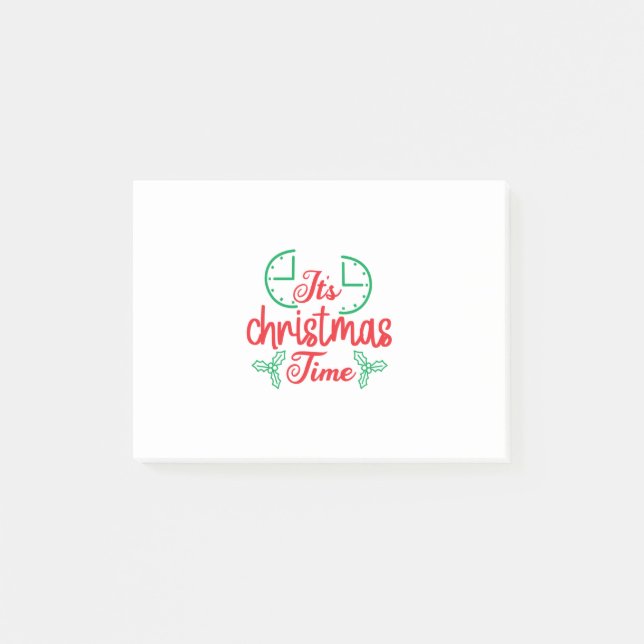 Merry Xmas It Is Christmas Time Post-it Notes (Front)