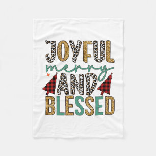 Merry Xmas Joyful Merry And Blessed Fleece Blanket