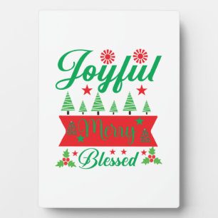 Merry Xmas Joyful Merry Blessed Plaque
