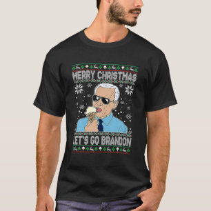 Merry Xmas Let's Go Branson Brandon Ugly Christmas T-Shirt