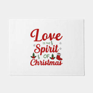 Merry Xmas Love Is The Spirit Of Christmas Doormat