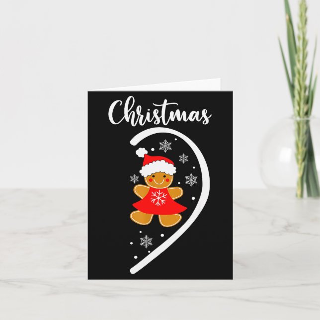 Merry Xmas Matching Christmas Pajama Black Crew Ne Card (Front)