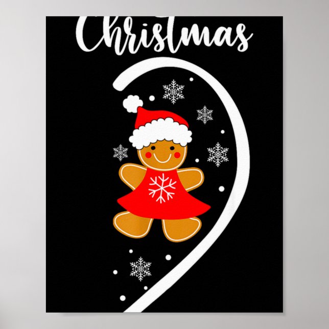 Merry Xmas Matching Christmas Pajama Black Crew Ne Poster (Front)