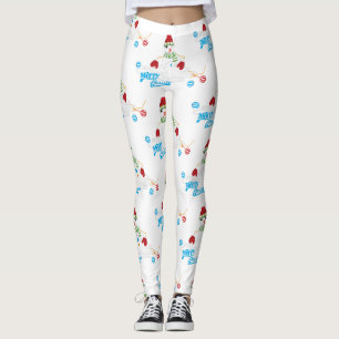merry xmas melting snowman leggings