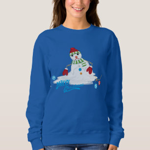 merry xmas melting snowman sweatshirt