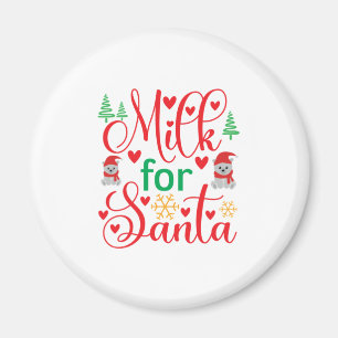 Merry Xmas Milk For Santa Magnet