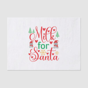 Merry Xmas Milk For Santa Tissue Paper