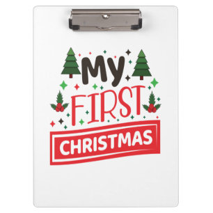 Merry Xmas My First Christmas Clipboard