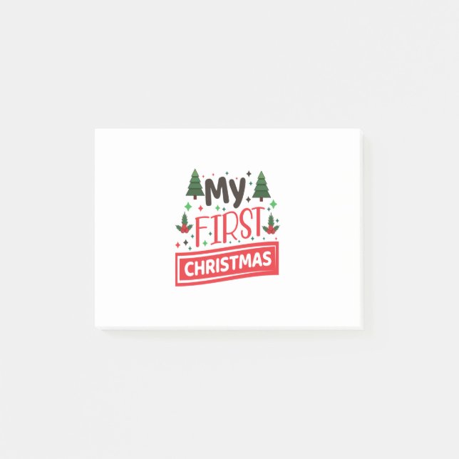 Merry Xmas My First Christmas Post-it Notes (Front)