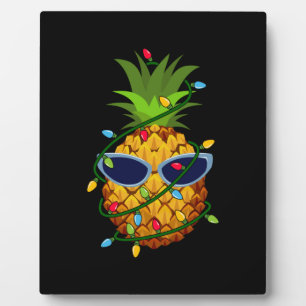 Merry Xmas Pineapple Christmas Tree Lights Plaque