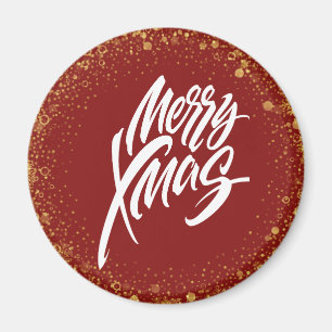 Merry xmas red magnet