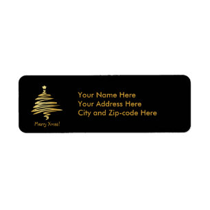 Merry Xmas! Return Address Label