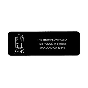 Merry Xmas Return Address Label
