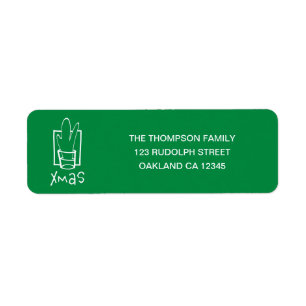 Merry Xmas Return Address Label