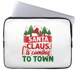 Merry Xmas Santa Claus Is Coming Laptop Sleeve