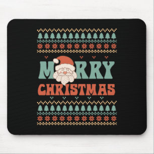 Merry Xmas Santa Ugly Christmas Mouse Pad