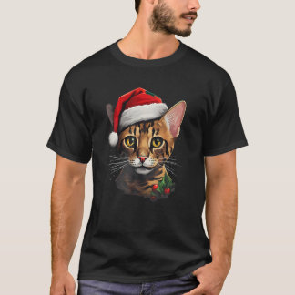 Merry Xmas Savannah Cat Christmas T-Shirt