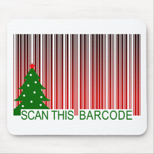 MERRY XMAS : scan this barcode Mouse Pad