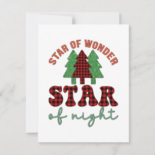 Merry Xmas Star Of Wonder Star Of Night Holiday Card