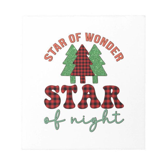 Merry Xmas Star Of Wonder Star Of Night Notepad (Front)