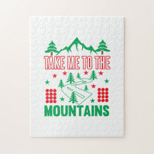 Merry Xmas Take Me To The Mountains Jigsaw Puzzle