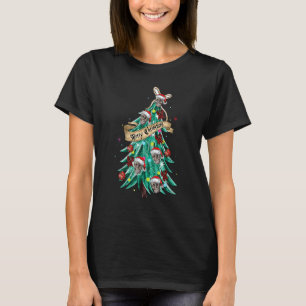 Merry Xmas Tree Skeleton Season Funny Dead Inside T-Shirt