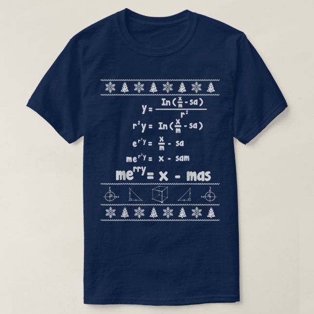 Merry = Xmas Ugly Christmas Math Sweater  (Design Front)