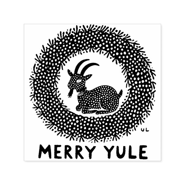 Merry Yule Goat                                    Self-inking Stamp (Design)