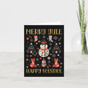 Merry Yule Happy Solstice Cottagecore Scandinavian Card