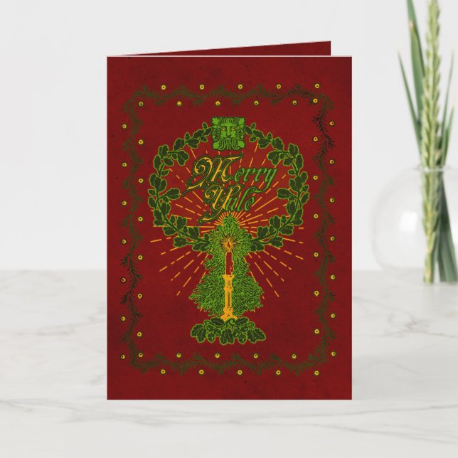 "Merry Yule" Holiday Greeting Card (Front)