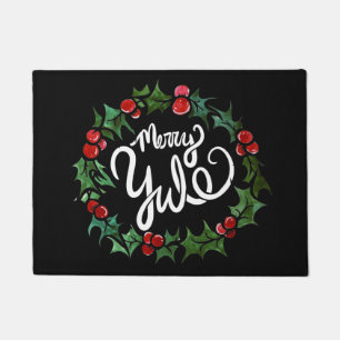 Merry Yule Pagan Holidays Wiccan Blessed Yule Doormat