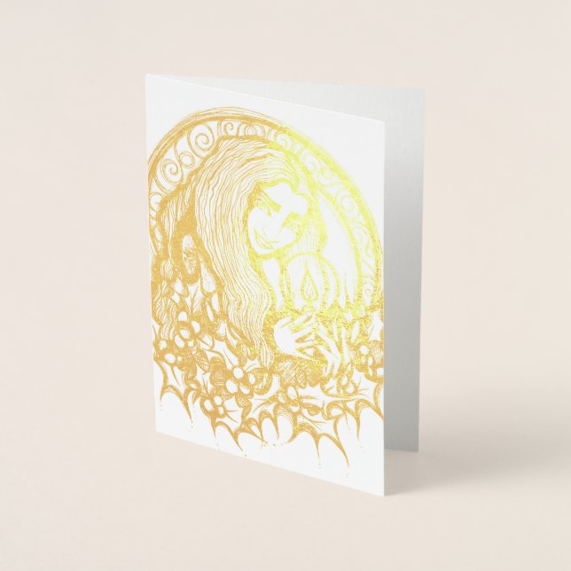 Merry Yule Witch Foil Card (Front)