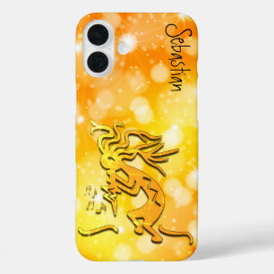 Merrymaker Kokopelli Musical Notes Custom Name iPhone 16 Plus Case