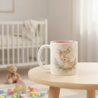 MerryMist Baby Dreams: Winter Blush – Ethereal Nur Two-Tone Coffee Mug