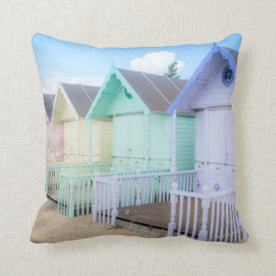 Mersea Island Beach Huts Cushion
