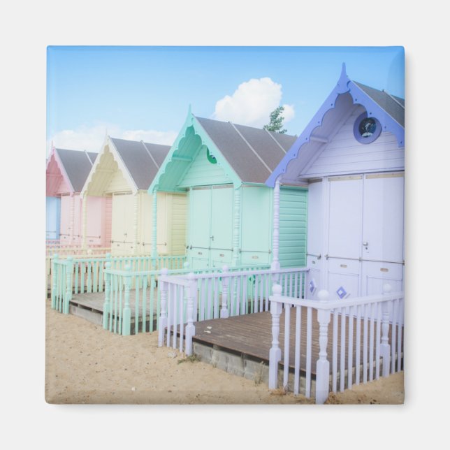 Mersea Island Beach Huts Magnet (Front)