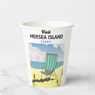 Mersia island Essex travel poster Paper Cups