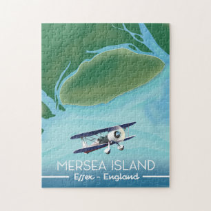 Mersia Island, Essex Vintage style travel poster Jigsaw Puzzle
