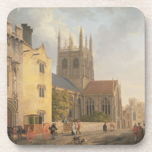 Merton College, Oxford, 1771 (oil on canvas) Coaster (Front)