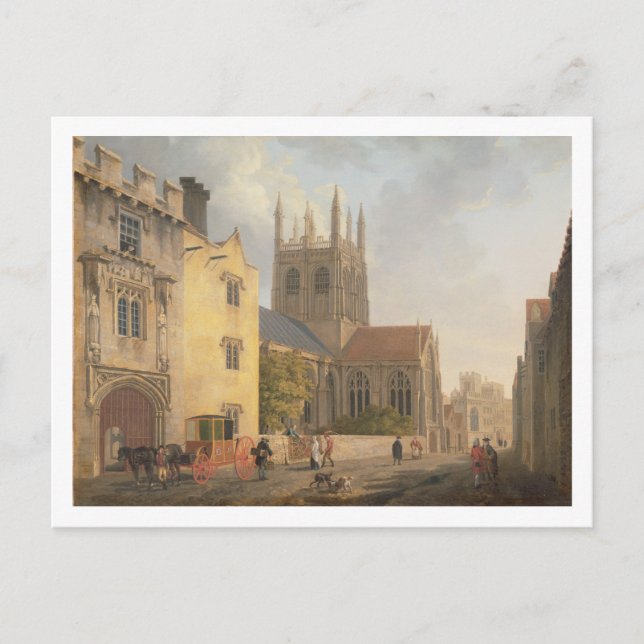Merton College, Oxford, 1771 (oil on canvas) Postcard (Front)