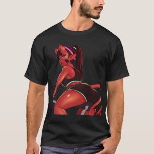 Meru The Succubus  Meru The Demon Girl Black Borde T-Shirt