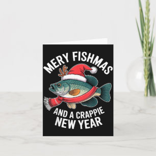 Mery Fishmas And A Crape New Year Funny Fishing Ch Card
