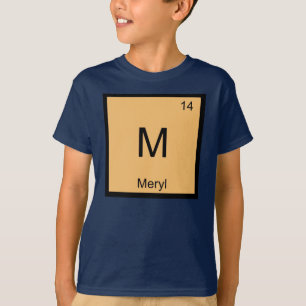Meryl Name Chemistry Element Periodic Table T-Shirt