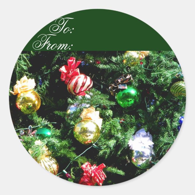 Meryy Christmas_ Classic Round Sticker (Front)